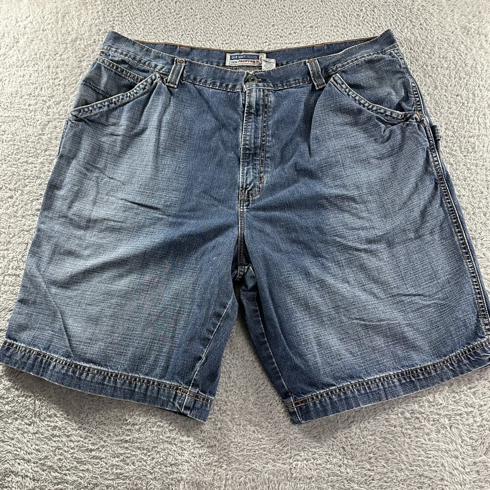 VINTAGE Old Navy Shorts Jorts Mens 44 Painters Jeans Carpenter Cargo Faded Loose